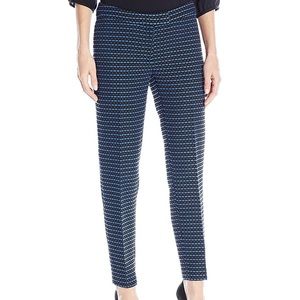 Anne Klein Black & Blue Ribbed Tweed Bowie Pant 16